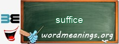 WordMeaning blackboard for suffice